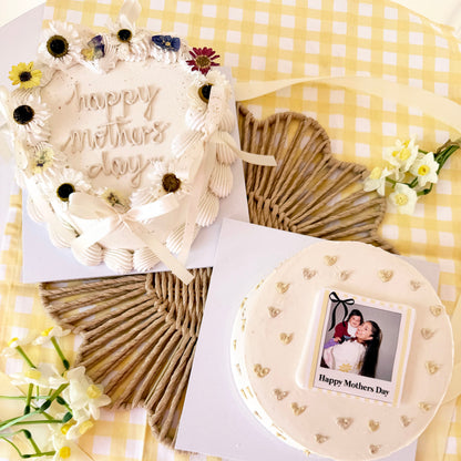 Mothers Day Personalised Mini Heart Cake