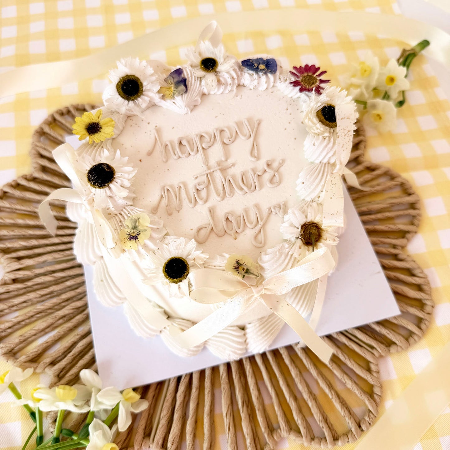 Mothers Day Personalised Mini Heart Cake